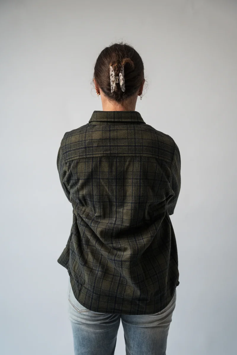 Chemise Mezenc en laine - Kaki – Image 5